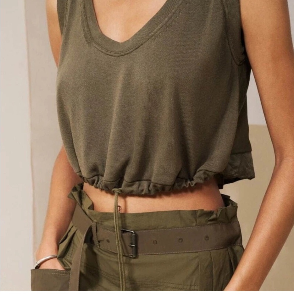 *NWT* ZARA SRPLS CMBNT/TOP IN OLIVE